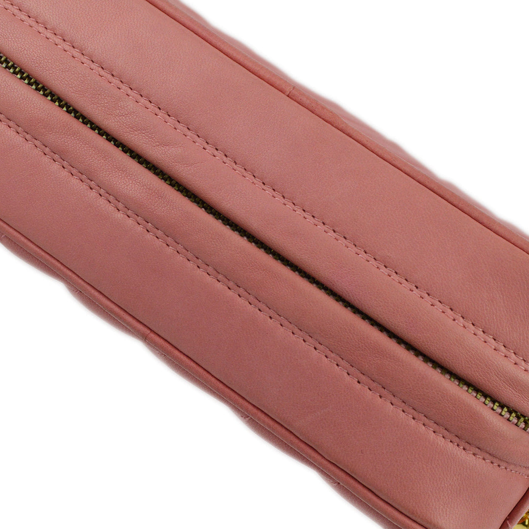 Top Quality Chanel Pink Lambskin Fringe Camera Bag Mini