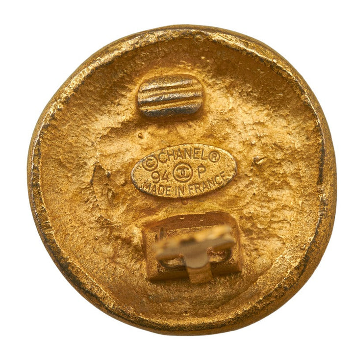 Top Quality Chanel Vintage Cocomark Round Stamp Earring Gold  Ladies Top Quality Chanel (, Paris)