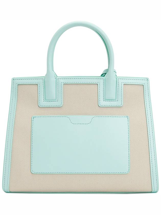 Burberry Mini Frances Canvas Tote Bag Mint