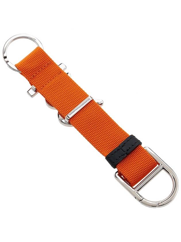 Burberry Monogram Motif Grainy Key Holder Orange