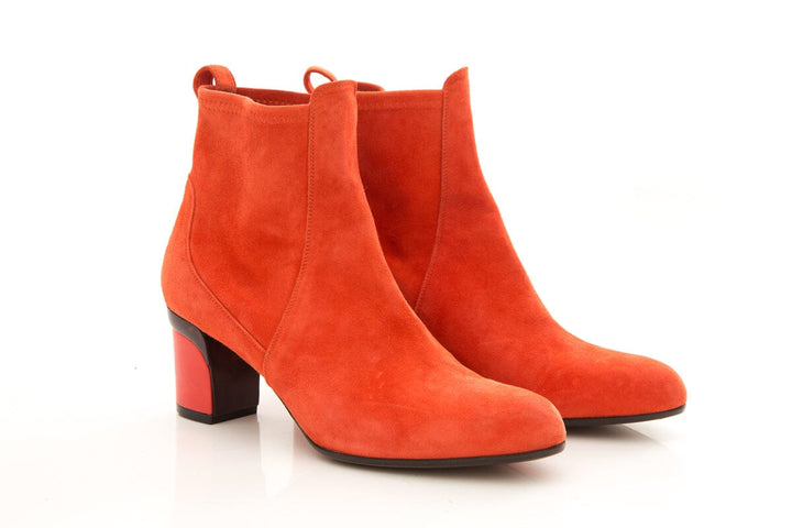 Violet Tomas Orange Suede Boots SZ 39