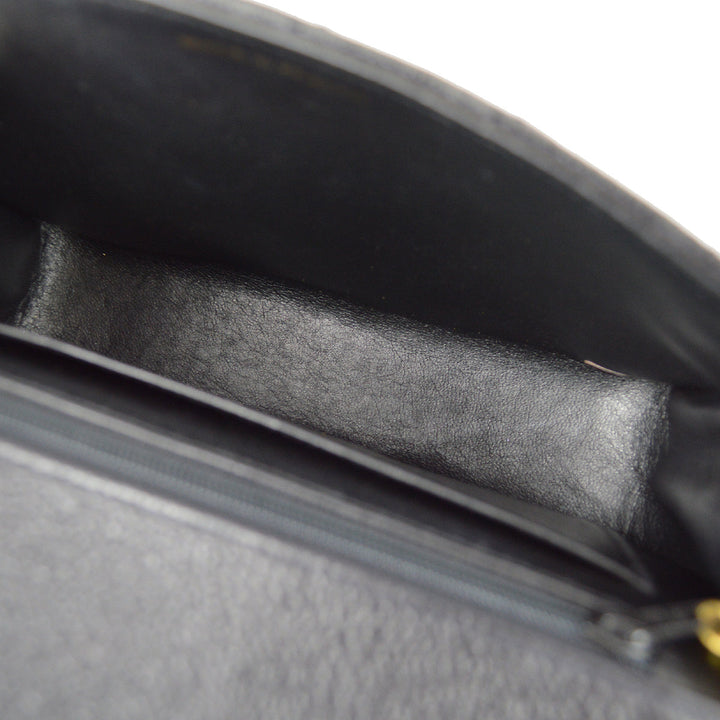 Top Quality Chanel * 1994-1996 Black Caviar Mini Straight Flap Shoulder Bag