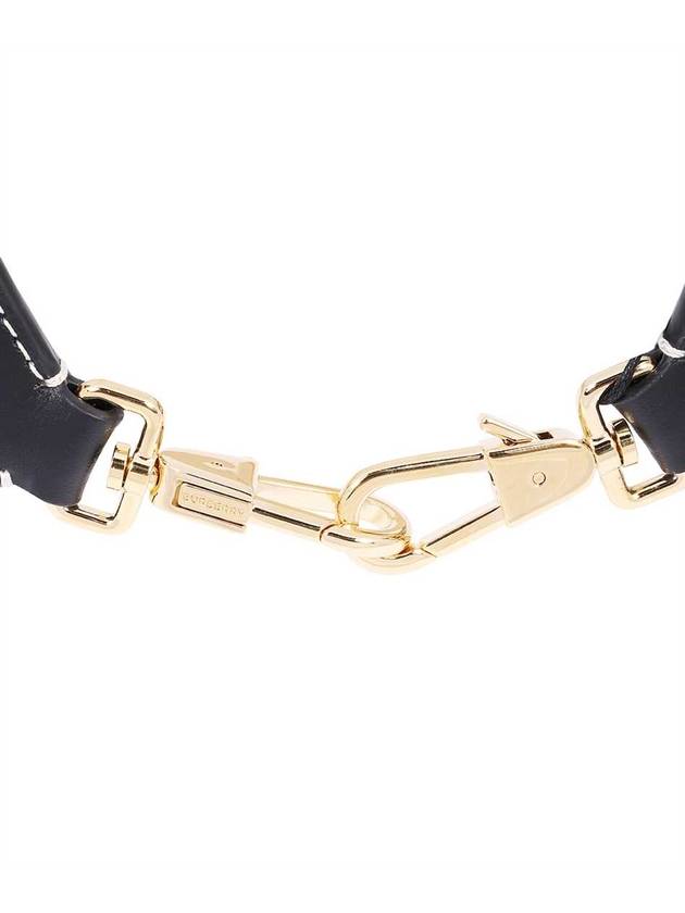 Burberry Logo Applique leather shoulder strap white