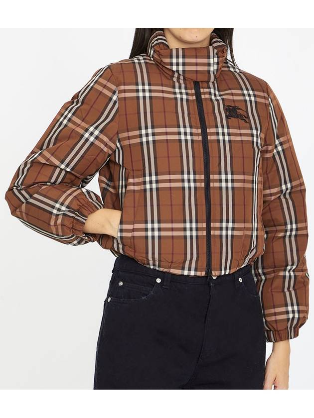 Burberry Check Nylon Down Padding Dark Birch Brown