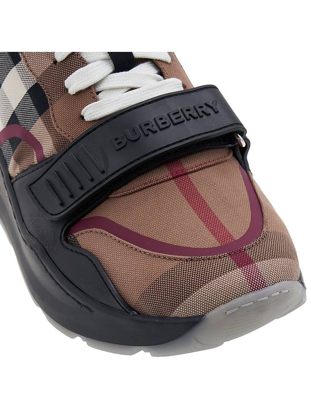 Burberry Ramsey Check Cotton Low Top Sneakers Brown