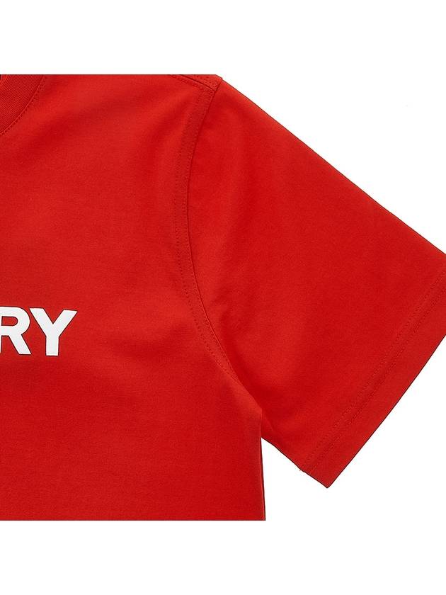 Burberry Logo Print Short Sleeve T-Shirt Red