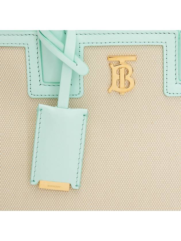 Burberry Mini Frances Canvas Tote Bag Mint