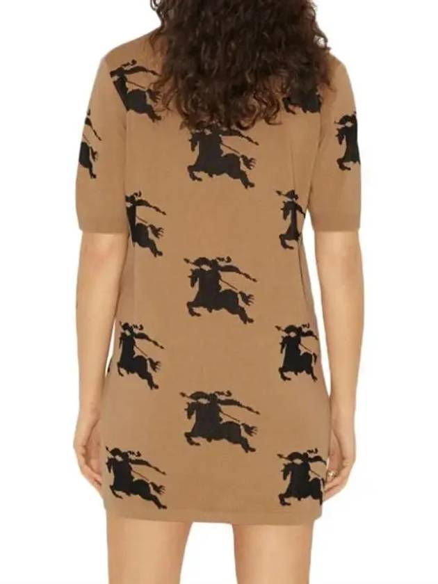 Burberry WoMen's EKD Print Jacquard Polo Short Dress Brown