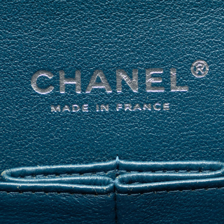 Top Quality Chanel Mattrase 25 Coco Double Flap Chain Shoulder Bag Blue Silver Caviar S  CHANEL