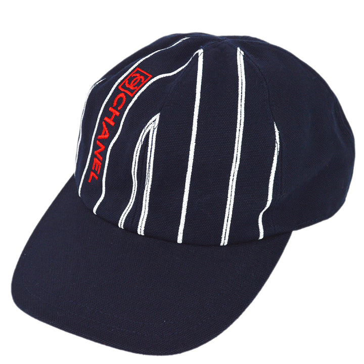 Top Quality Chanel Navy Sport Line Cap Hat #M Small New