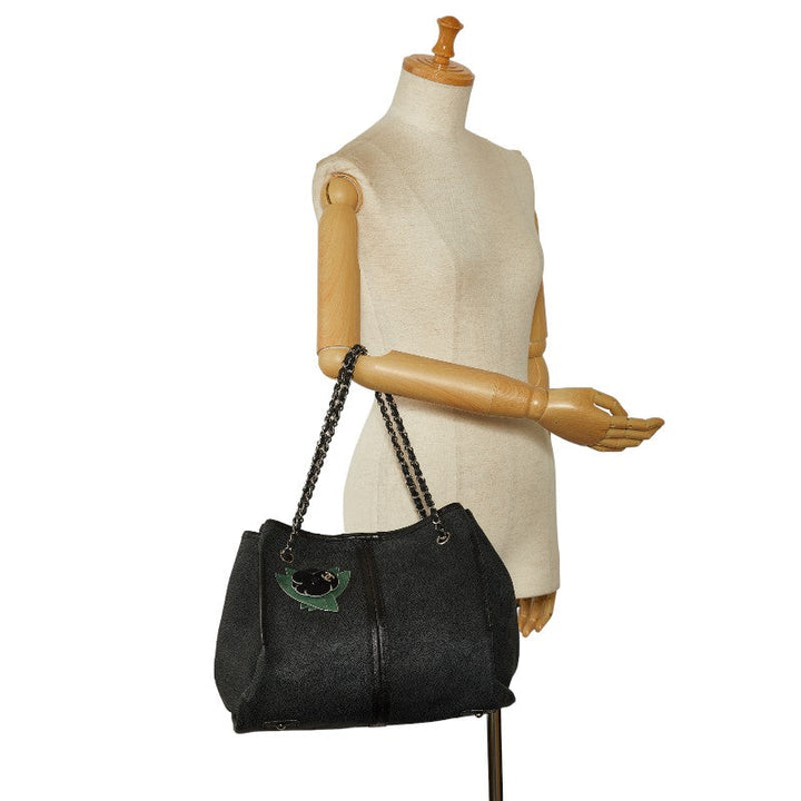 Top Quality Chanel Shoulder Bag Leather/Nuback Black Green  and Gentlemen