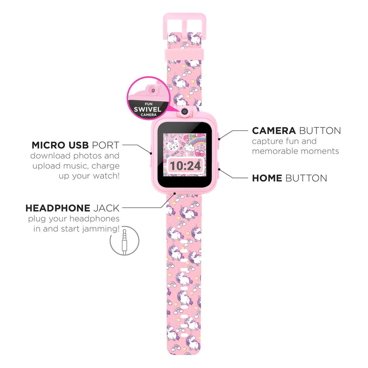 PlayZoom 2 Kids Smartwatch & Earbuds Set: Pink Unicorn Print