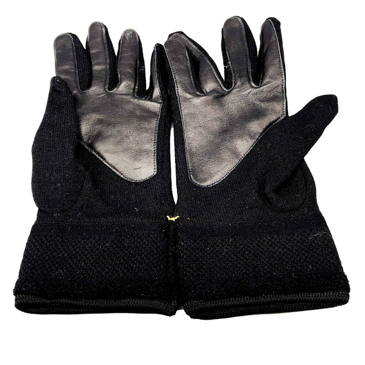 Chanel - Knit Wool Lambskin Black Leather - Sport Gloves - CC Logo - Size M