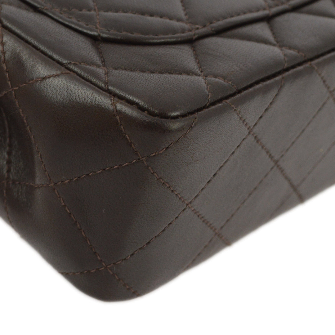 Top Quality Chanel Brown Lambskin Classic Flap Micro Handbag