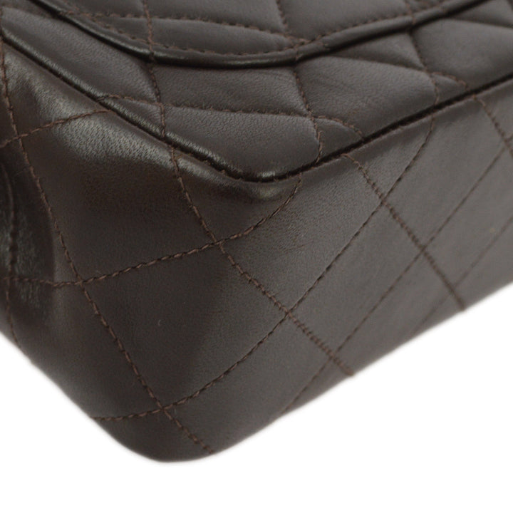 Top Quality Chanel Brown Lambskin Classic Flap Micro Handbag