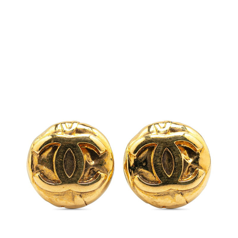 Top Quality Chanel Vintage Coco Mark Earrings Gold