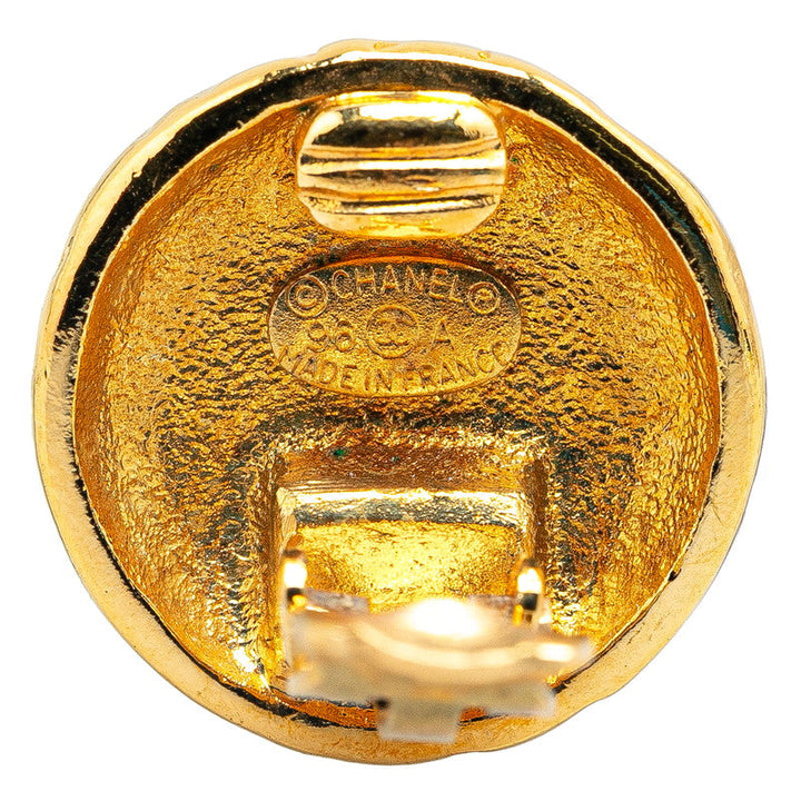 Top Quality Chanel Vintage Coco Mark Earrings Gold