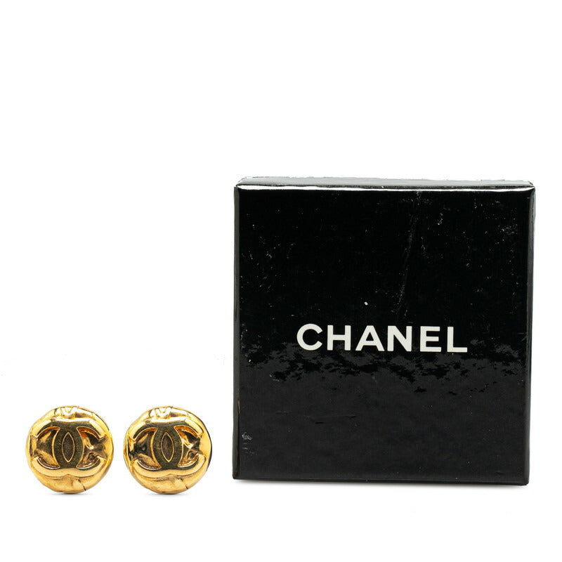 Top Quality Chanel Vintage Coco Mark Earrings Gold