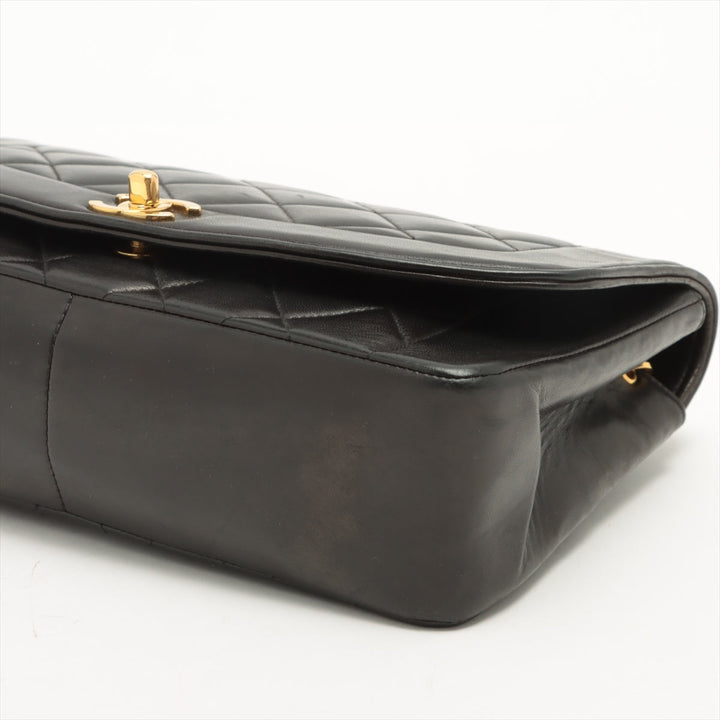 Top Quality Chanel Matrasse  Single Flap Single Chain Bag Diamond Flap Black Gold  3rd