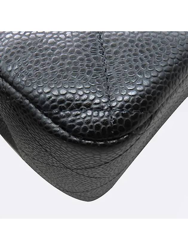 A58600 Caviar silver classic jumbo L size chain shoulder bag Chanel