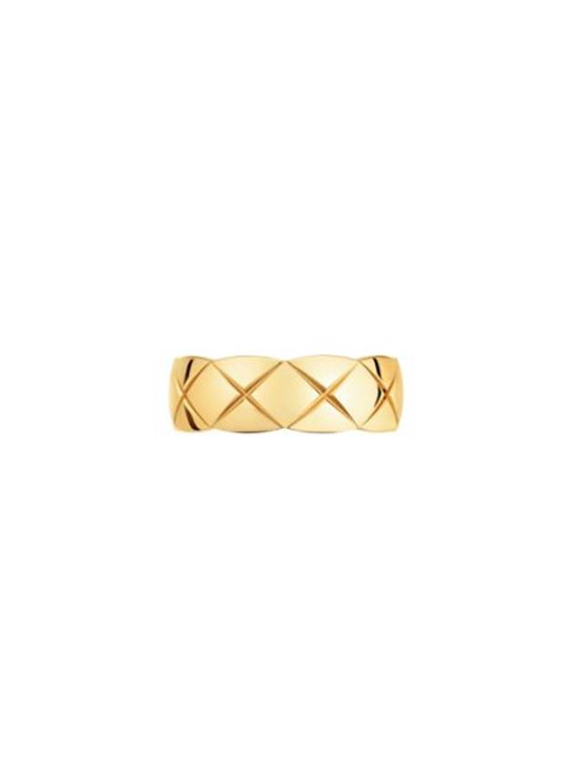 Coco Crush Quilted Motif Small Ring Gold Chanel