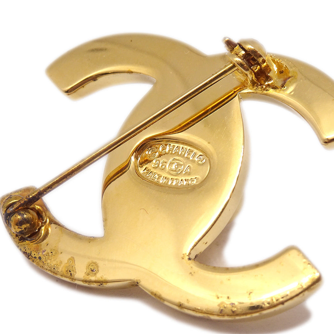 Top Quality Chanel CC Charm Brooch Pin Corsage Gold 96A