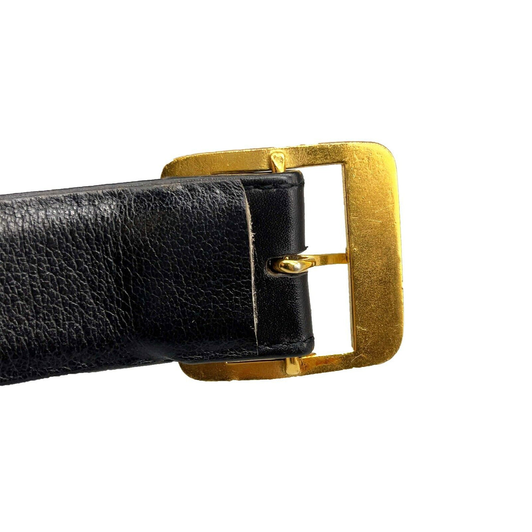 Chanel - 03P Stamped  PARIS Leather - Black - 32 - Belt