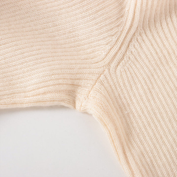 Top Quality Chanel Coconut Button 11 Years Casimir Hynecknit 36  Beige P39