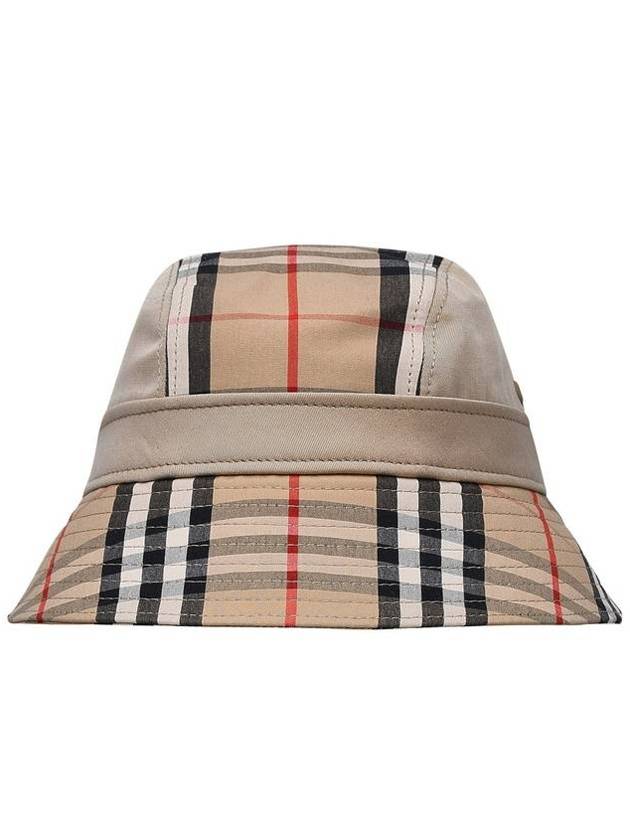 Burberry Check Pattern Bucket Hat Beige