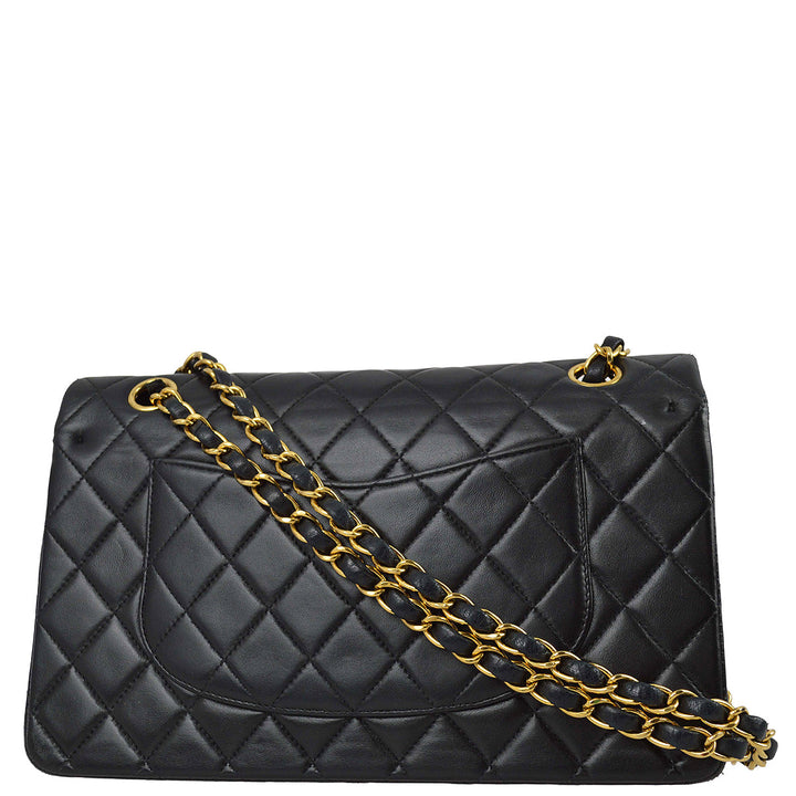 Top Quality Chanel 2000-2001 Black Lambskin Medium Classic Double Flap Bag
