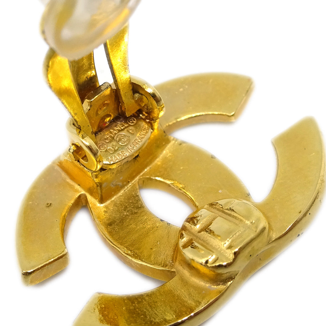 Top Quality Chanel CC Earrings Clip-On Gold 02P