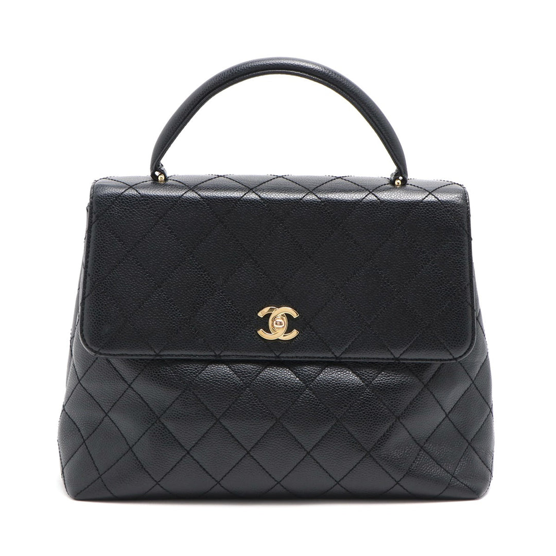 Top Quality Chanel Black Caviar Kelly Handbag