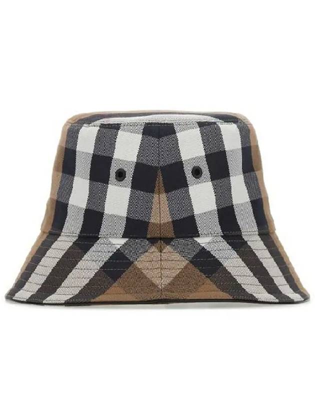 Burberry Checked Cotton Bucket Hat Brown