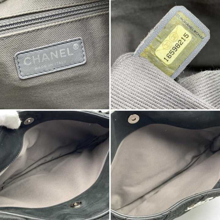 Chanel Black Quilted Leather Relax Cc Tote Camera Shoulder Bag