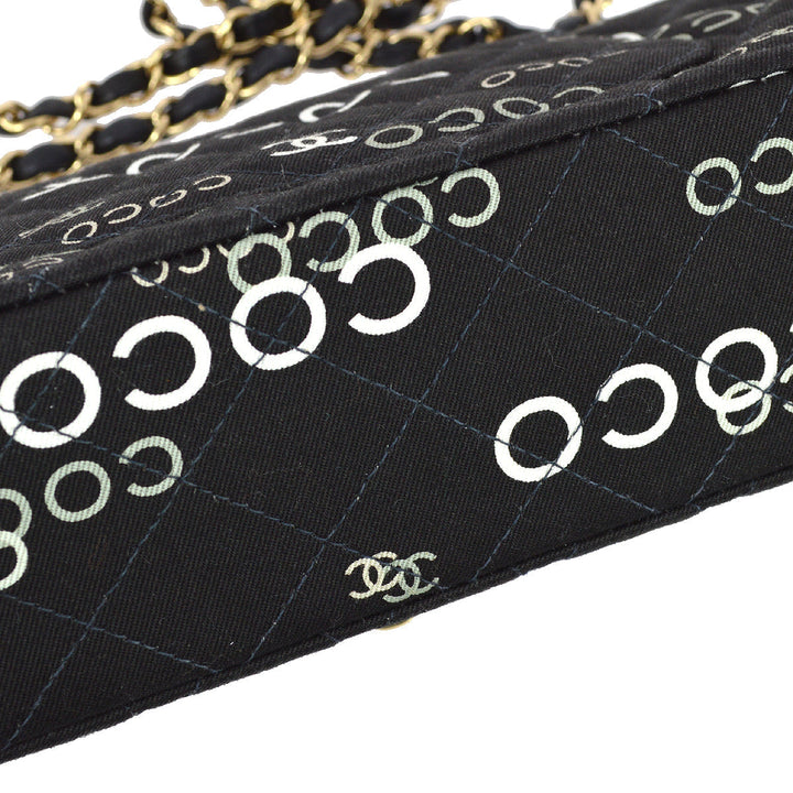 Top Quality Chanel Black Coco Classic Double Flap Medium Shoulder Bag