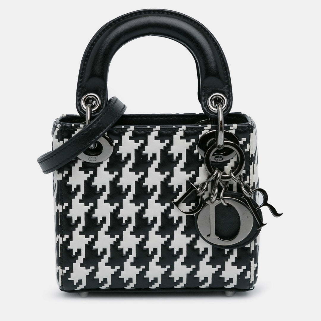 Top quality Dior Micro Calfskin Houndstooth Embossed Macro Lady Top quality Dior