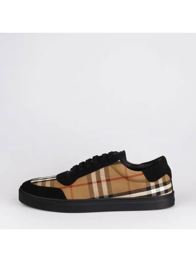 Top Quality Burberry Vintage Check Cotton Suede Low Top Sneakers Brown