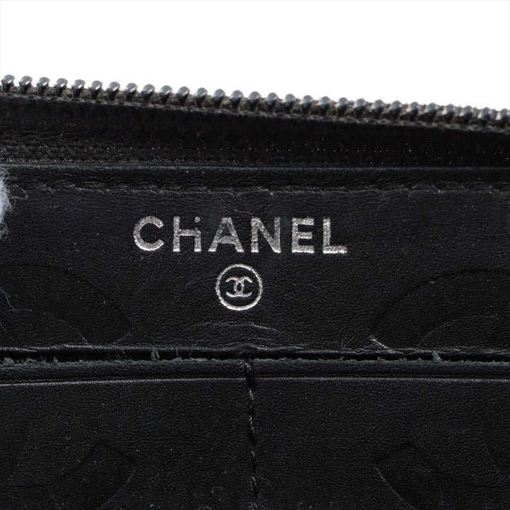 Top Quality Chanel Combon Line in Round  Wallet Black Silver  13th Series Seal Coloring