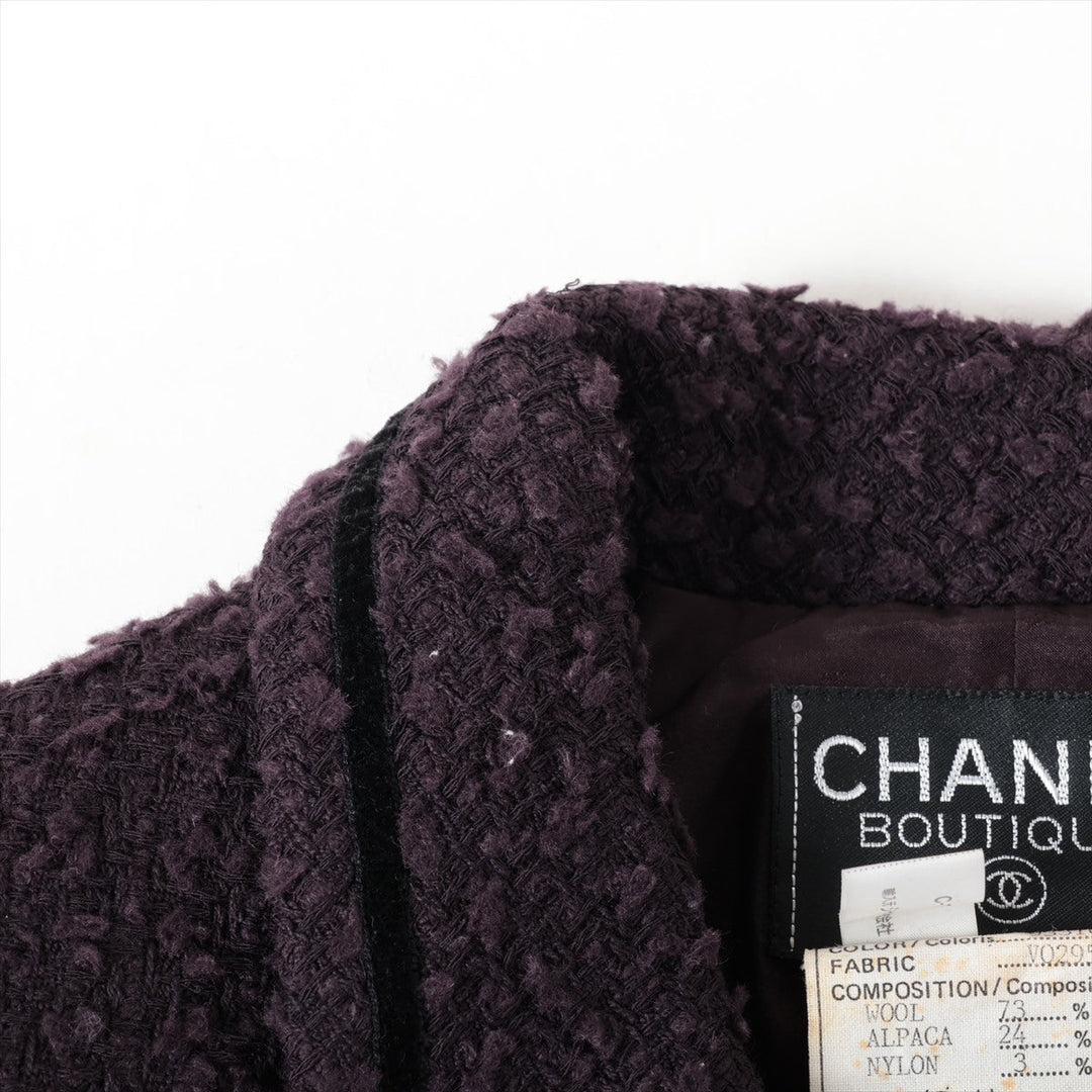 Top Quality Chanel Coconut Button 93A Wool  Alpacca Jacket 34  Pearl P02242 Twid Handcuff