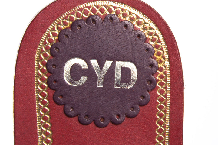 Cydney Mandel Peach Embroidered Loafers SZ 6