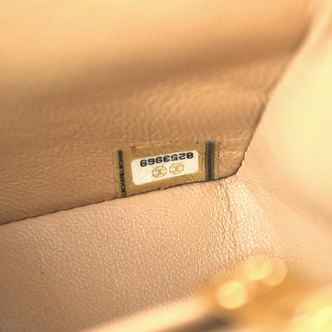 Top Quality Chanel 2003-2004 Beige Caviar Straight Flap Shoulder Bag