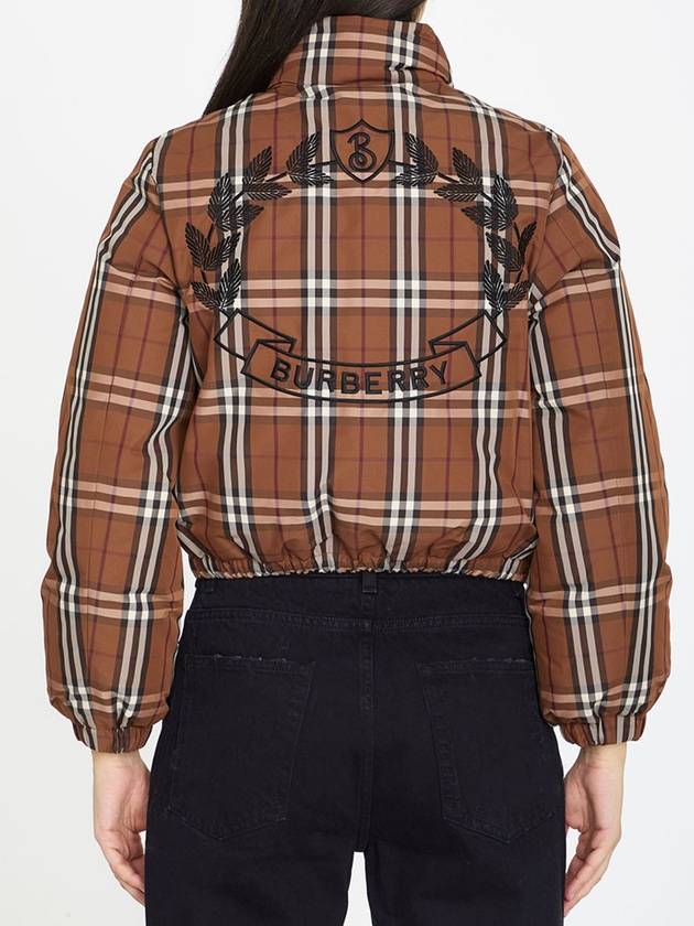 Burberry Check Nylon Down Padding Dark Birch Brown