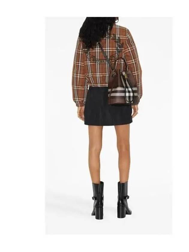 Burberry Check Nylon Down Padding Dark Birch Brown