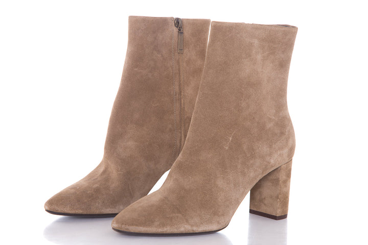 Saint Laurent Suede Taupe Booties SZ 40