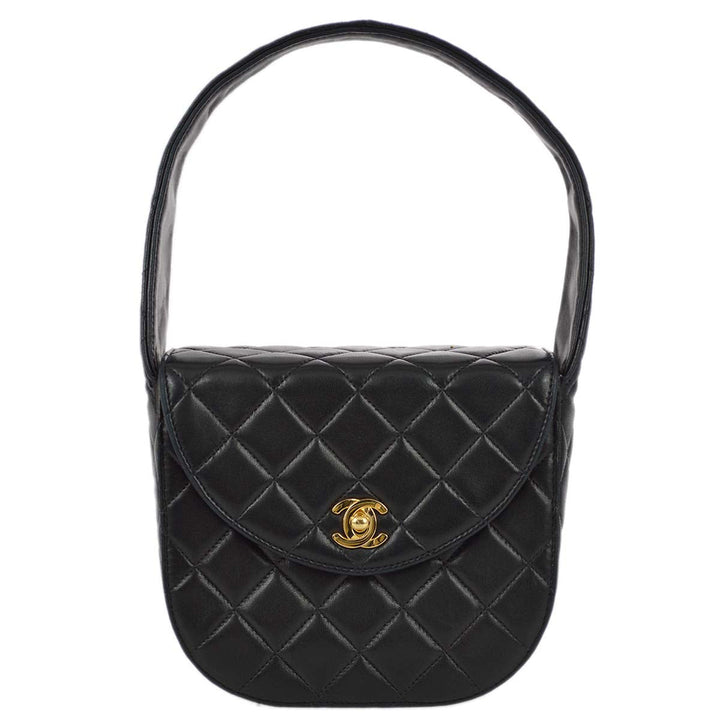 Top Quality Chanel 1991-1997 Black Lambskin Handbag