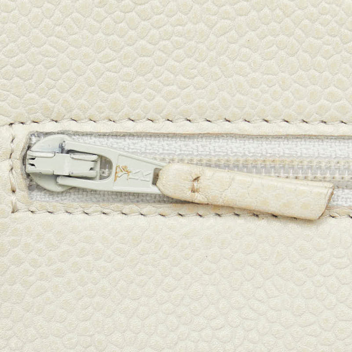Top Quality Chanel Matrasse 2.55 Single Flap Long Wallet Chain Wallet White Caviar S  CHANEL