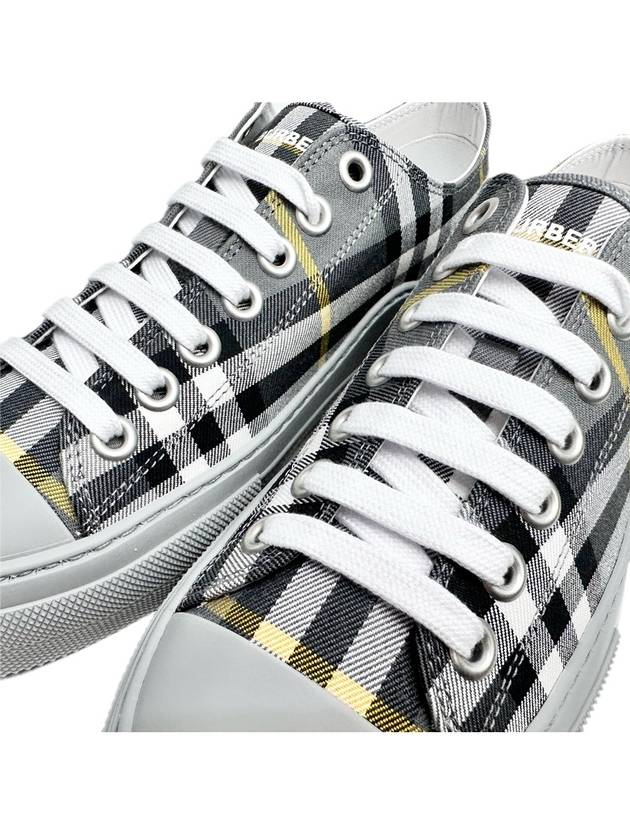 Top Quality Burberry Vintage Check Cotton Low Top Sneakers Grey