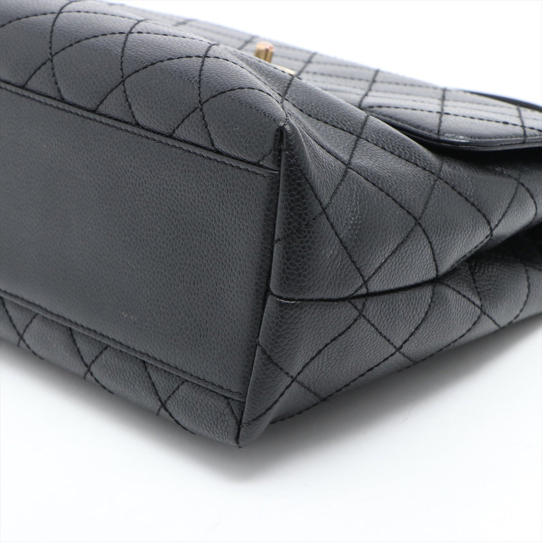 Top Quality Chanel Black Caviar Kelly Handbag