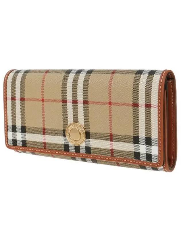 Burberry Vintage Check Flap Long Wallet Beige
