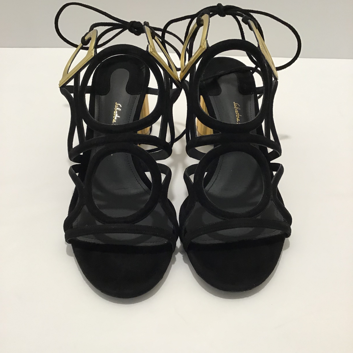 Salvatore Ferragamo Black Cutout Heels Sz 7